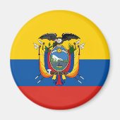 Aimant Symbole du drapeau de l'Equateur long (Devant)