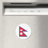 Aimant symbole du drapeau du pays népal (In Situ (Lave-vaisselle))