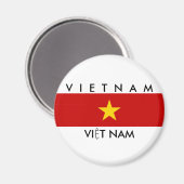 Aimant symbole du drapeau du pays vietnam (Recto/Verso)
