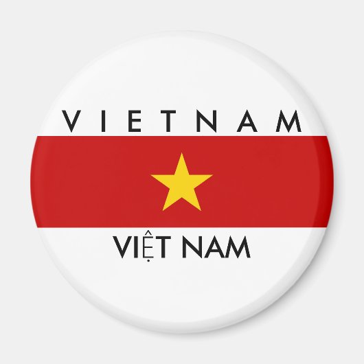 Aimant symbole du drapeau du pays vietnam (Devant)