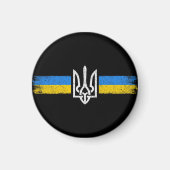 Aimant SYMBOLE DU Drapeau Ukraine (Devant)