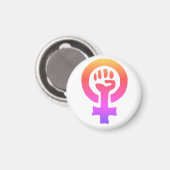 Aimant Symbole du féminisme rouge (Recto/Verso)