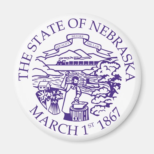 Aimant Symbole du Nebraska (Devant)
