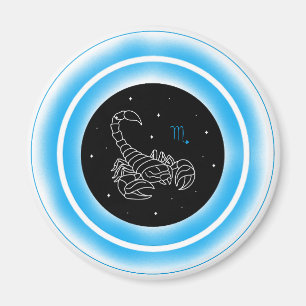 Aimant Symbole du Scorpion – Emblème d'Astrologie Minimal