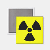 Aimant Symbole du signe d'avertissement de rayon Trefoil (Recto/Verso)