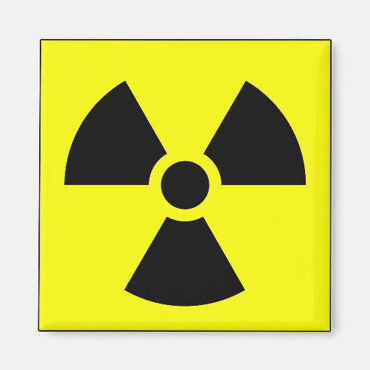 Aimant Symbole du signe d'avertissement de rayon Trefoil (Devant)