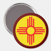 Aimant Symbole du soleil Zia du Nouveau-Mexique (Recto/Verso)