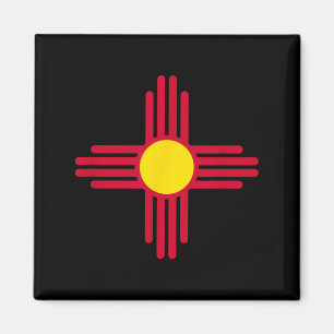 Aimant Symbole du soleil Zia rouge du drapeau du Nouveau-