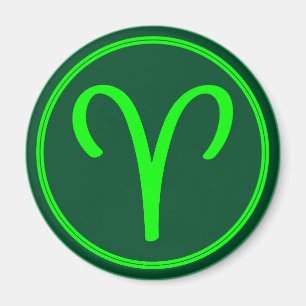 Aimant Symbole du zodiaque Bélier Contraste Vert