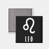 Aimant Symbole du zodiaque de Leo (Recto/Verso)
