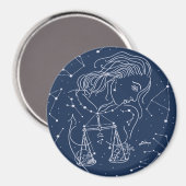 Aimant Symbole du zodiaque Libra (Recto/Verso)