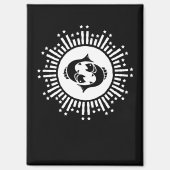 Aimant Symbole du zodiaque Poissons avec explosion d'étoi (Recto)