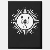Aimant Symbole du zodiaque Scorpion avec explosion d'étoi (Recto)