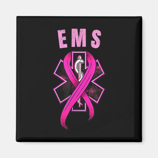 Aimant Symbole Ems Pour Une Sensibilisation Cure Au Cance (Devant)