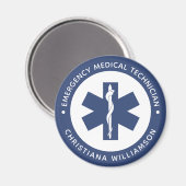 Aimant Symbole EMT personnalisé Technicien Médicale d'urg (Recto/Verso)