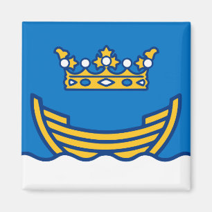 Aimant Symbole finlandais du drapeau de la ville d'Helsin