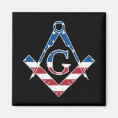 Aimant Symbole Freemasonic des États-Unis (Devant)
