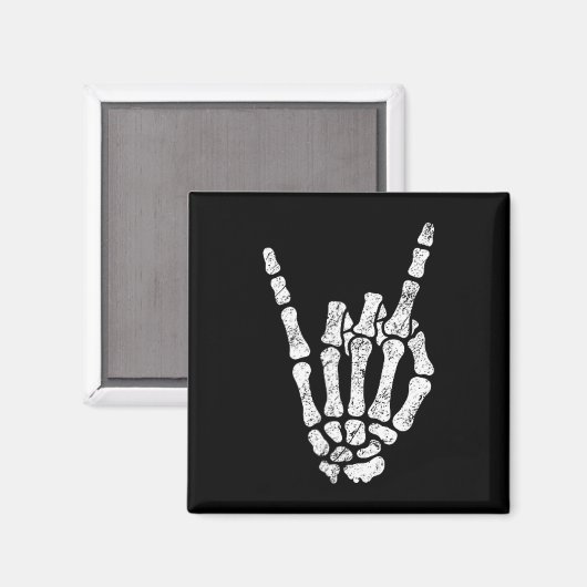 Aimant Symbole Halloween Rock Hand Sign Skeleton Rock N R (Recto/Verso)