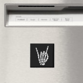 Aimant Symbole Halloween Rock Hand Sign Skeleton Rock N R (In Situ (Lave-vaisselle))