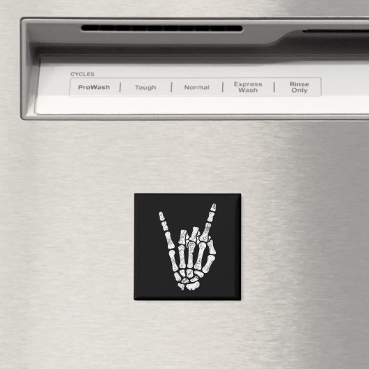 Aimant Symbole Halloween Rock Hand Sign Skeleton Rock N R (In Situ (Lave-vaisselle))