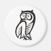 Aimant Symbole hibou noir (Devant)