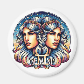 Aimant SYMBOLE Horoscope Gemini | SIGNE D'Astrologie Jume