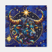 Aimant SYMBOLE Horoscope Taurus Zodiaque Astrologie (Devant)