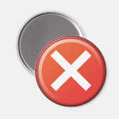 Aimant Symbole inexact Croix rouge No X (Recto/Verso)