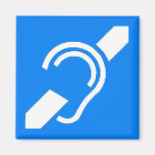 Aimant Symbole international pour les Sourds (Devant)