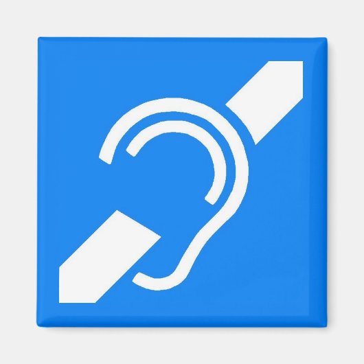 Aimant Symbole international pour les Sourds (Devant)