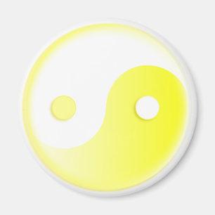 Aimant Symbole Jaune/Jang Jaune brillant