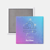 Aimant Symbole Libra Zodiac Star Horoscope Constellation (Recto/Verso)