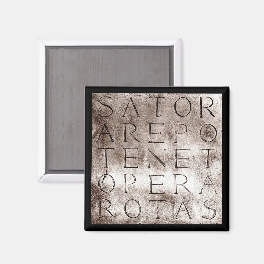 Aimant Symbole magique de Sator Rotas Ancien Secret (Recto/Verso)