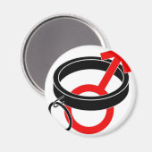 Aimant Symbole mâle écaillé. (Recto/Verso)