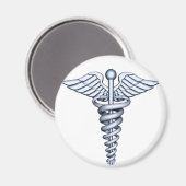 Aimant Symbole Médicale Argent (Recto/Verso)