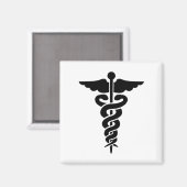 Aimant Symbole Médicale Caduceus (Recto/Verso)