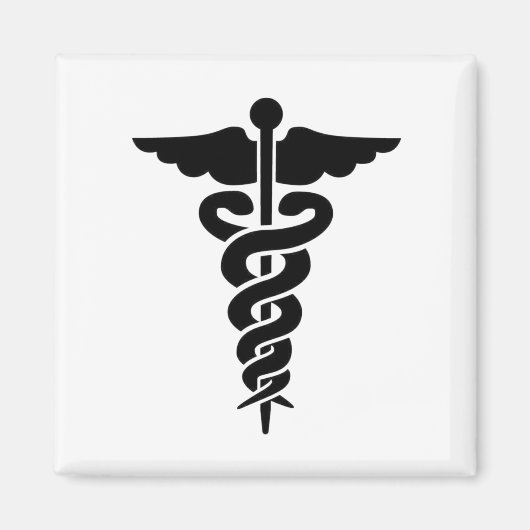 Aimant Symbole Médicale Caduceus (Devant)