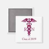 Aimant Symbole Médicale rouge Caduceus Nurse (Recto/Verso)