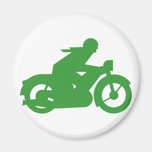 Aimant Symbole moto vert (Devant)