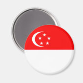 Aimant symbole nation du drapeau du pays singapour (Recto/Verso)