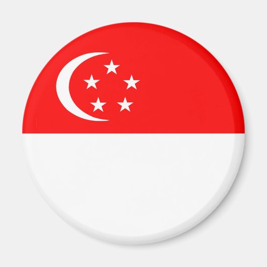 Aimant symbole nation du drapeau du pays singapour (Devant)