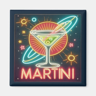 Aimant SYMBOLE NEON MARtini DU MILIEU DU SIÈCLE