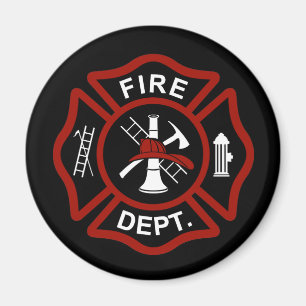 Aimant Symbole noir de croix maltaise sur l'arrière -