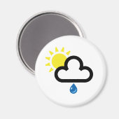 Aimant Symbole nuage Sun Rain (Recto/Verso)
