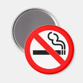 Aimant Symbole officiel international non fumeur (Recto/Verso)