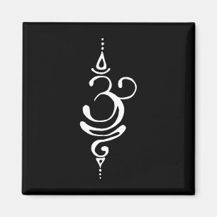Aimant Symbole Om Respirer Sanskrit Ancien Yoga Bouddhism