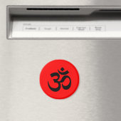 Aimant Symbole Om rouge et noir (In Situ (Lave-vaisselle))