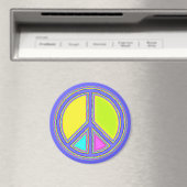 Aimant Symbole PAIX avec des couleurs remplies (In Situ (Lave-vaisselle))