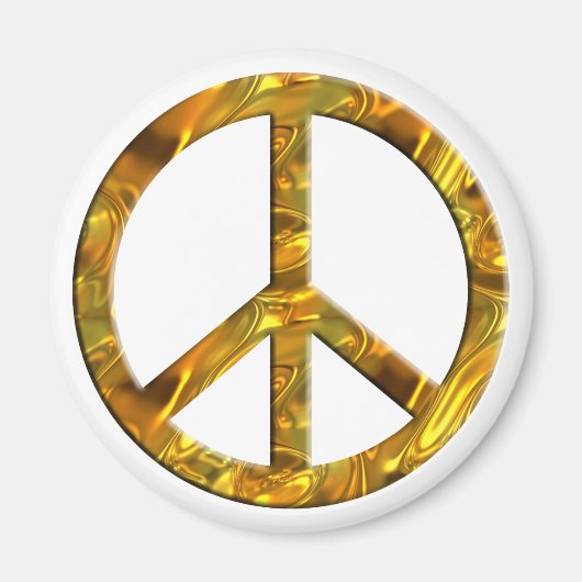Aimant Symbole PAIX - OR (Devant)