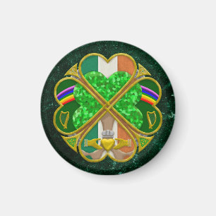 Aimant Symbole patrimonial Trèfle celtique Inspiré de l'I